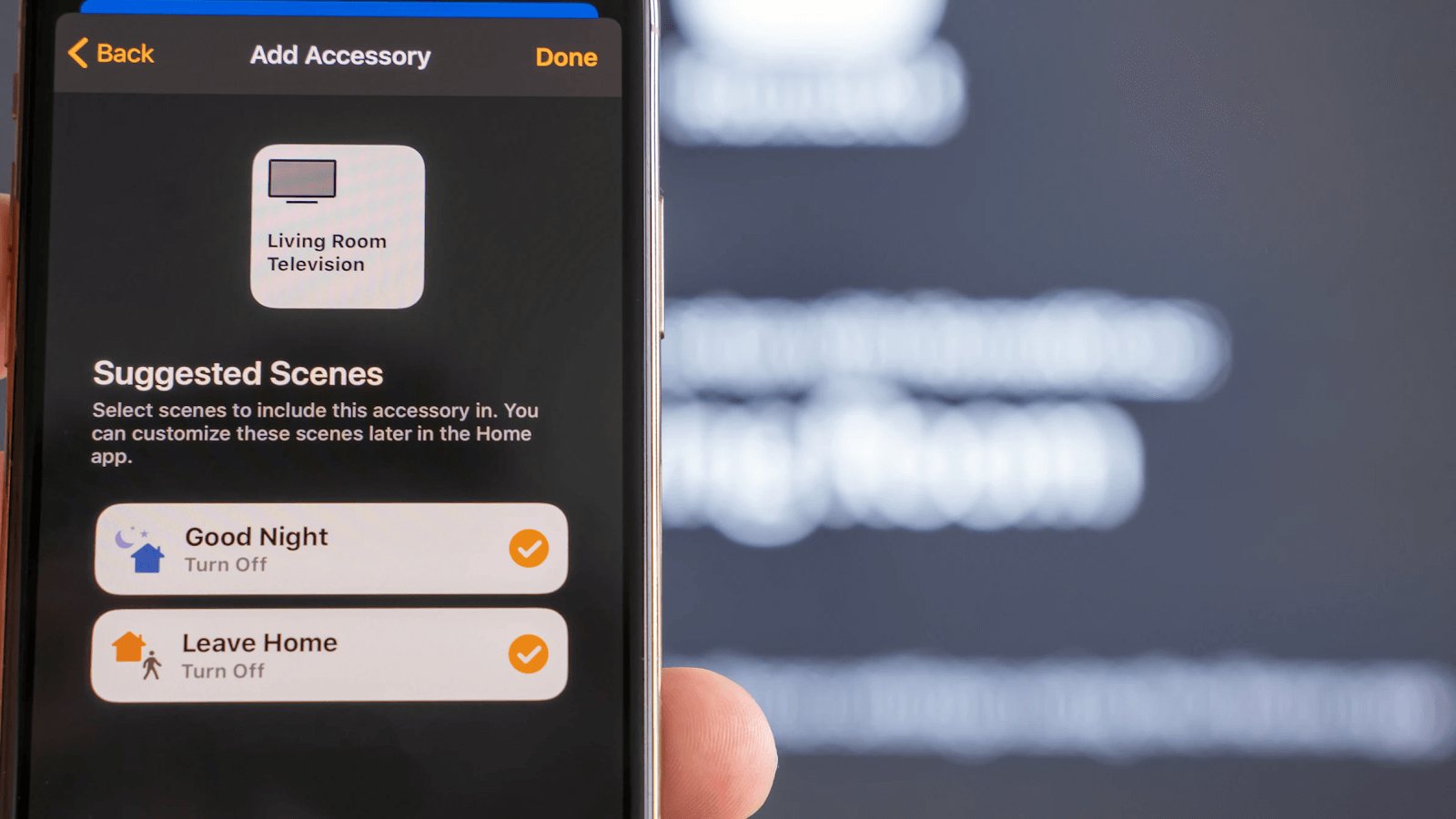 image of phone showing home security UX