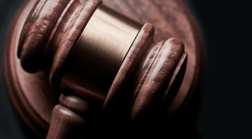 Close up image of a wooden gavel